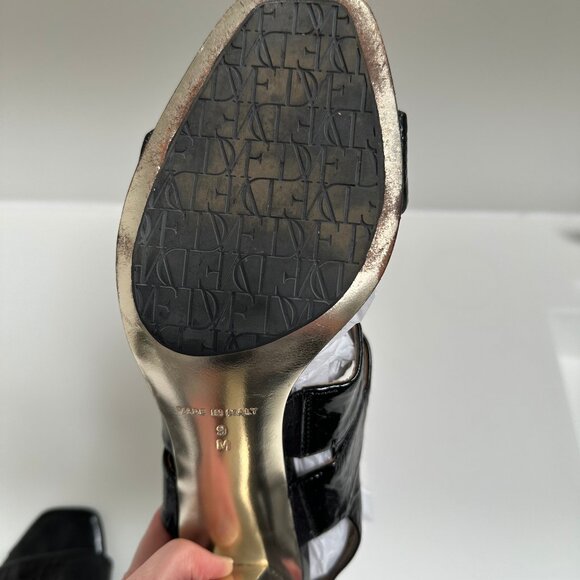 Diane von Furstenberg Black Patent Heels US 9 (EUC) - Picture 5 of 5